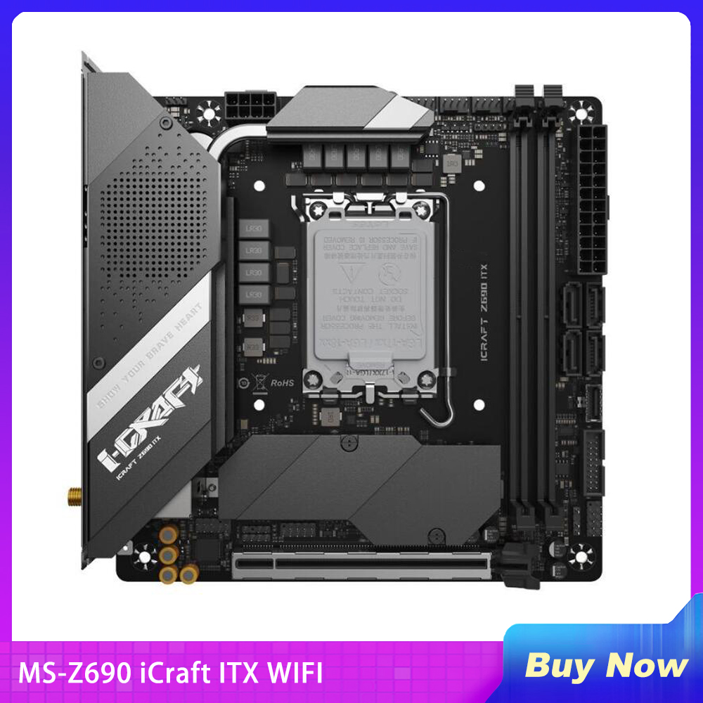 新しいMS-Z690 iCraft ITX WIFIデスクト - Lga1700 Itx Motherboard Ddr5 のレビューと価格